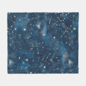 Celestial Constellation - Starry Night (6) Fleecedecke (Vorderseite (Horizontal))