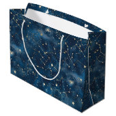 Celestial Constellation - Starry Night (6) Große Geschenktüte (Rückseite Schrägansicht)