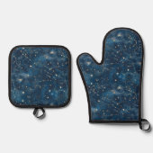 Celestial Constellation - Starry Night (6) Ofenhandschuh & Topflappen-Set (Vorderseite)