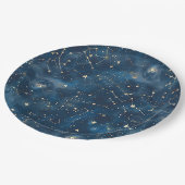 Celestial Constellation - Starry Night (6) Pappteller (Schrägansicht)