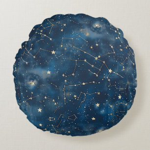 Celestial Constellation - Starry Night (6) Rundes Kissen