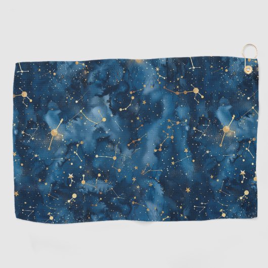 Celestial Constellation - Starry Night (7) Golfhandtuch (Horizontal)