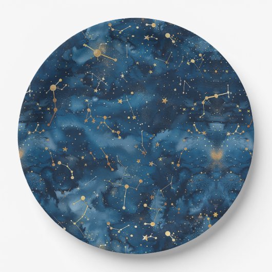 Celestial Constellation - Starry Night (7) Pappteller (Vorderseite)