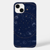 Celestial Constellations Star Map | Moon Phases Ph Case-Mate iPhone Hülle (Rückseite)