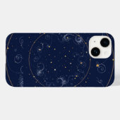 Celestial Constellations Star Map | Moon Phases Ph Case-Mate iPhone Hülle (Rückseite (Horizontal))