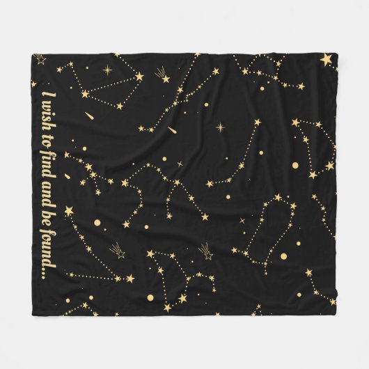 Celestial Constellations Stars Blanket Fleecedecke (Vorderseite (Horizontal))