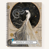 Celestial Cosmic Frauen Personalisiertes Notebook Notizblock (Vorderseite)