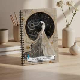 Celestial Cosmic Frauen Personalisiertes Notebook Notizblock