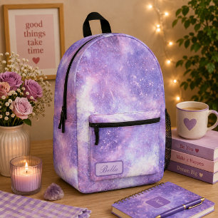 Celestial Cosmic Galaxy Muster Bedruckter Rucksack