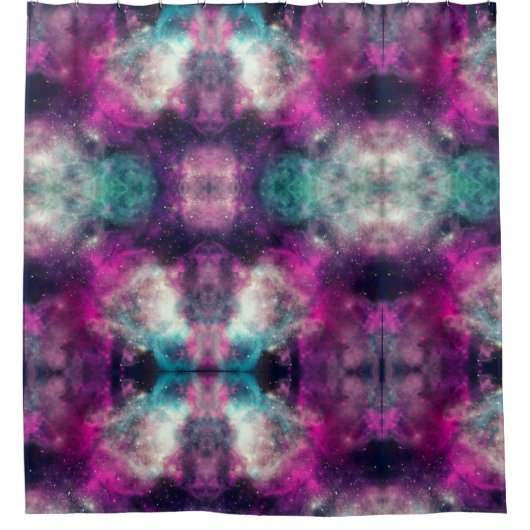 Celestial Cosmic Galaxy Muster Duschvorhang (Vorderseite)