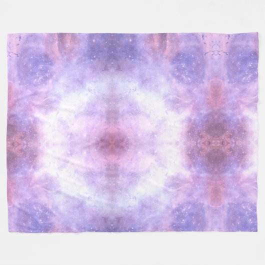 Celestial Cosmic Galaxy Muster Fleecedecke (Vorderseite (Horizontal))