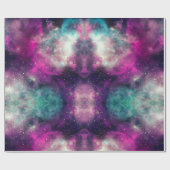 Celestial Cosmic Galaxy Muster Geschenkpapier (Flach)
