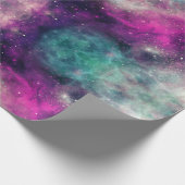 Celestial Cosmic Galaxy Muster Geschenkpapier (Ecke)