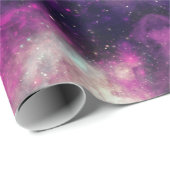 Celestial Cosmic Galaxy Muster Geschenkpapier (Rolleneckpunkt)
