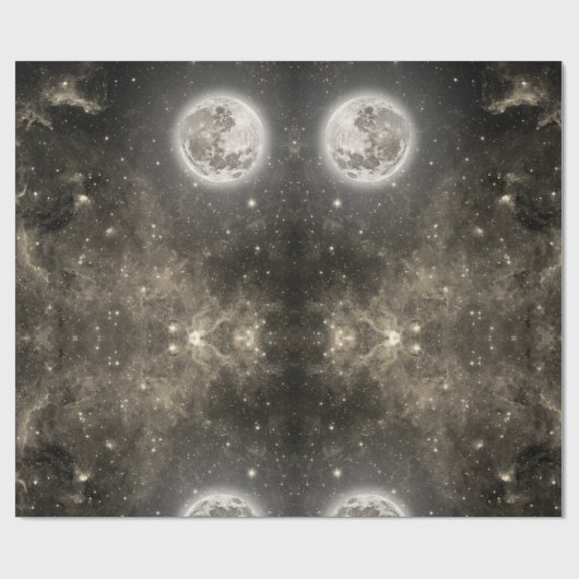 Celestial Cosmic Galaxy Muster Geschenkpapier (Flach)