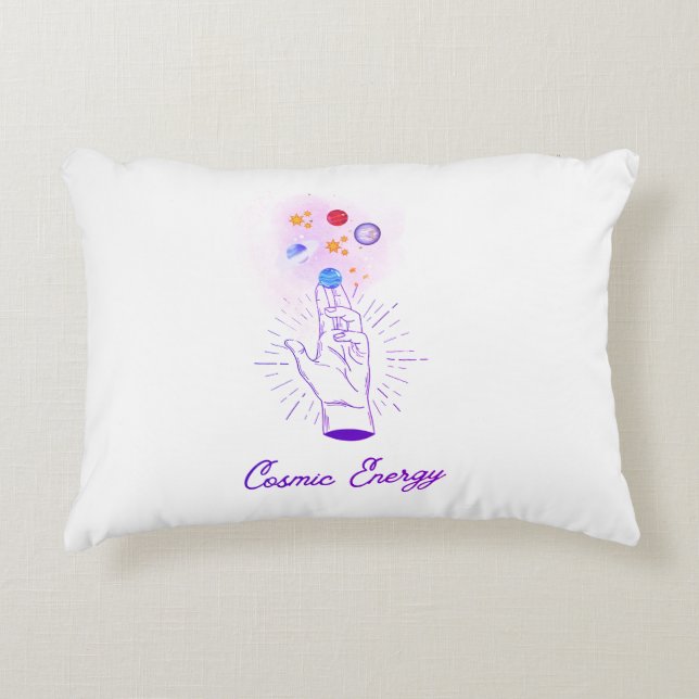 Celestial Cosmic Hand Accent Pillow - Minimalist M Dekokissen (Vorderseite)