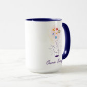 Celestial Cosmic Hand Coffee Mug - Minimalist Myst Tasse (VorderseiteRechts)