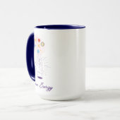 Celestial Cosmic Hand Coffee Mug - Minimalist Myst Tasse (Vorderseite Links)