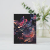 Celestial Cosmic Lotus Bloom Ankündigungspostkarte (Stehend Vorderseite)