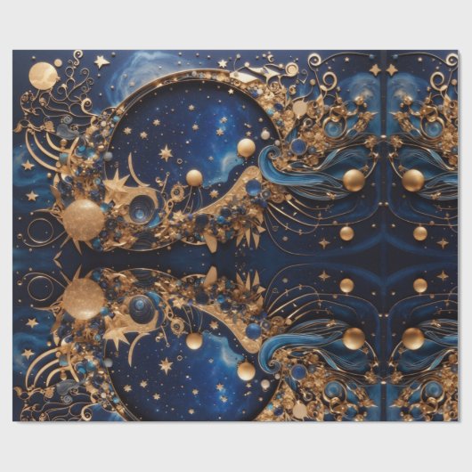 Celestial Cosmos - Bezaubernd Geschenkpapier (Flach)