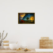 Celestial Cosmos Derived From Flammarion Engraving Poster (Küche)