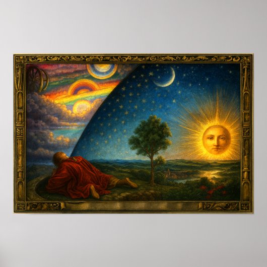 Celestial Cosmos Derived From Flammarion Engraving Poster (Vorne)