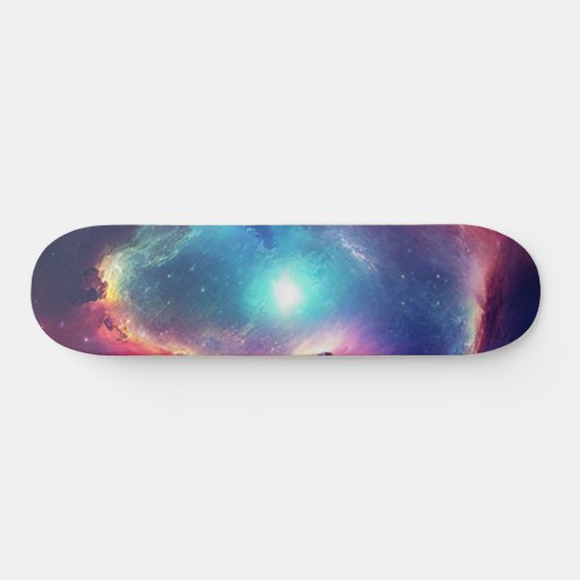 Celestial Cosmos Modern Space Galaxy Sky Skateboard (Horizontal)