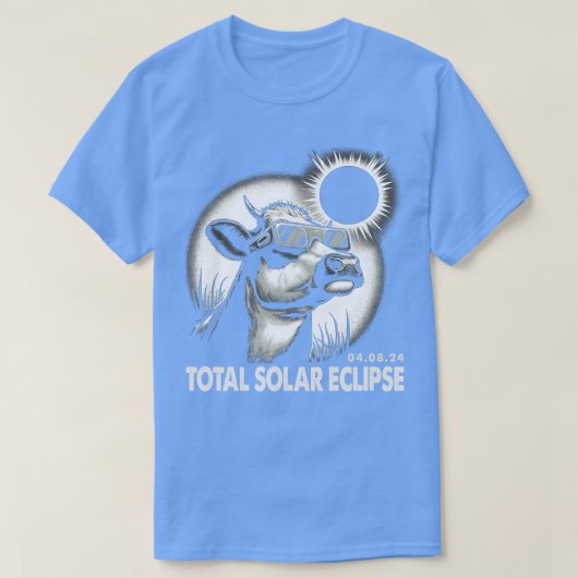 Celestial Cow Eclipse Trendy T-Shirt für Kuhenthus (Design vorne)