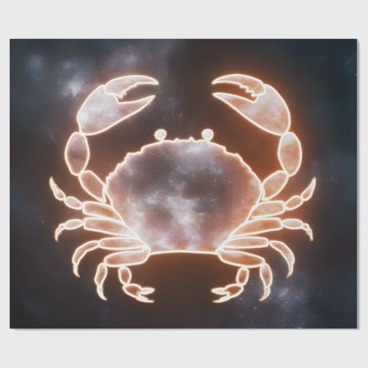 Celestial Crab Art repräsentiert Krebs Zodiac Cons Geschenkpapier (Flach)