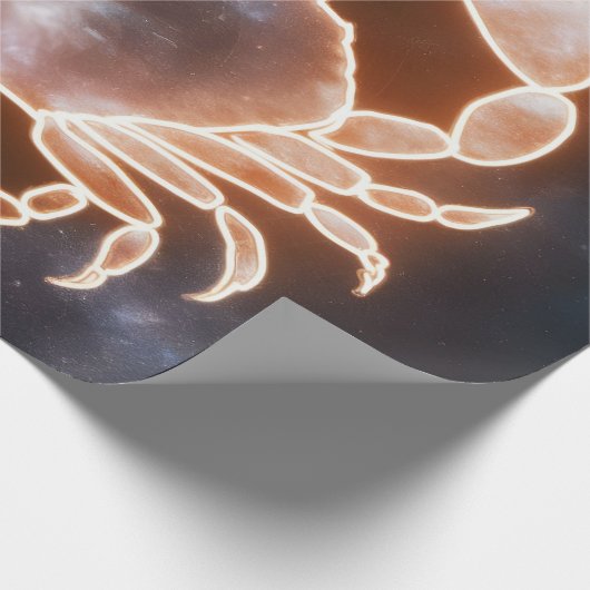 Celestial Crab Art repräsentiert Krebs Zodiac Cons Geschenkpapier (Ecke)