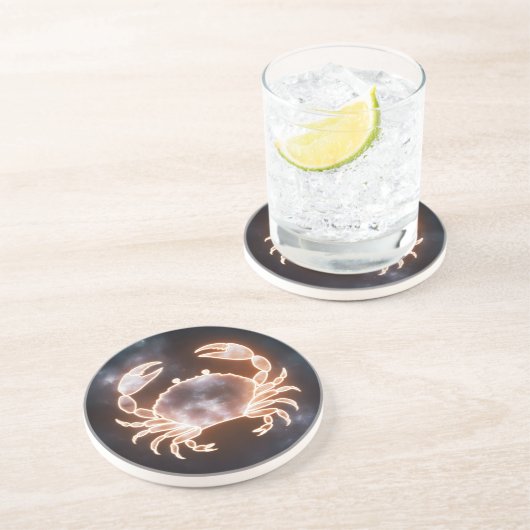 Celestial Crab Art repräsentiert Krebs Zodiac Cons Getränkeuntersetzer (Seite)