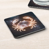 Celestial Crab Art repräsentiert Krebs Zodiac Cons Getränkeuntersetzer (Linke Seite)