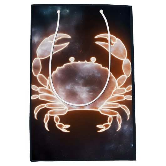 Celestial Crab Art repräsentiert Krebs Zodiac Cons Mittlere Geschenktüte (Vorderseite)