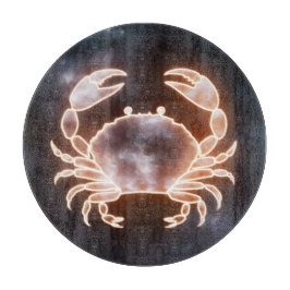 Celestial Crab Art repräsentiert Krebs Zodiac Cons Schneidebrett