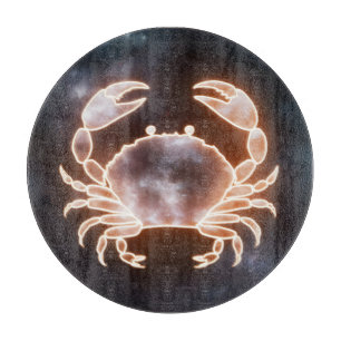 Celestial Crab Art repräsentiert Krebs Zodiac Cons Schneidebrett
