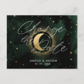 Celestial Crescent Moon ändern das Datum Postkarte (Vorderseite)