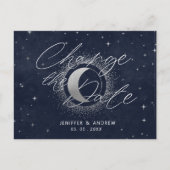 Celestial Crescent Moon ändern das Datum Postkarte (Vorderseite)