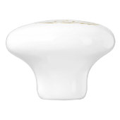 Celestial Crescent Moon Face Gold Silver White Keramikknauf (Seitenansicht)