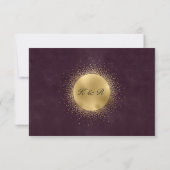 Celestial Crescent Moon Gold UAWG Response Card RSVP Karte (Rückseite)