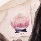 Celestial Crescent Moon Stars Hochzeit Folieneinladung