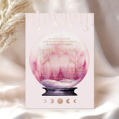 Celestial Crescent Moon Stars Hochzeit Folieneinladung