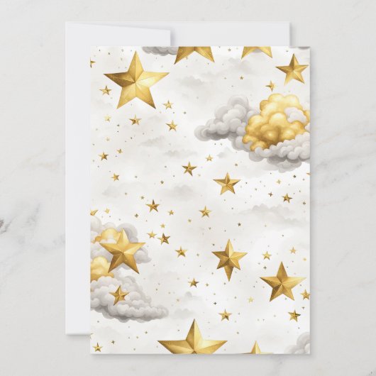 Celestial Crescent Moon Wedding Einladung (Rückseite)