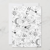 Celestial Cresent Moon Wedding Einladungen (Rückseite)