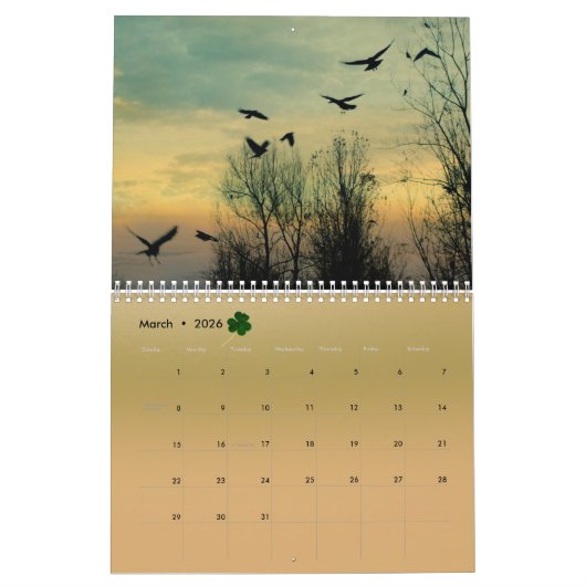 Celestial Crows 2026 Calendar Kalender (Mär 2026)