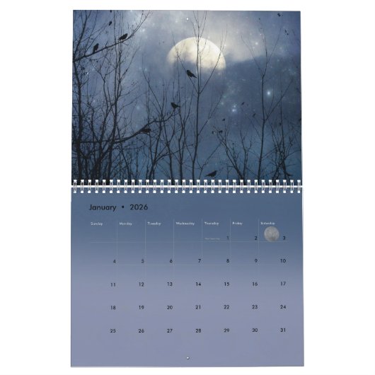Celestial Crows 2026Calendar Kalender (Jan 2026)
