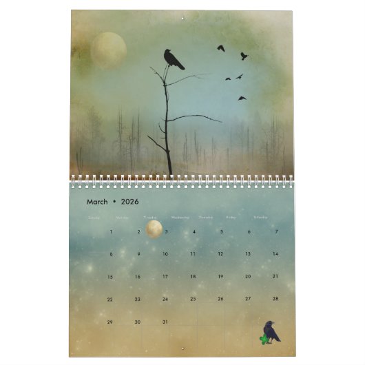 Celestial Crows 2026Calendar Kalender (Mär 2026)