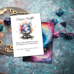 Celestial Crystal Ball Astrologie Windeln Raffle Begleitkarte