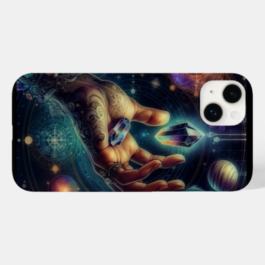 Celestial Crystal in der Palm Galaxy Spacy Case-Mate iPhone Hülle (Rückseite (Horizontal))