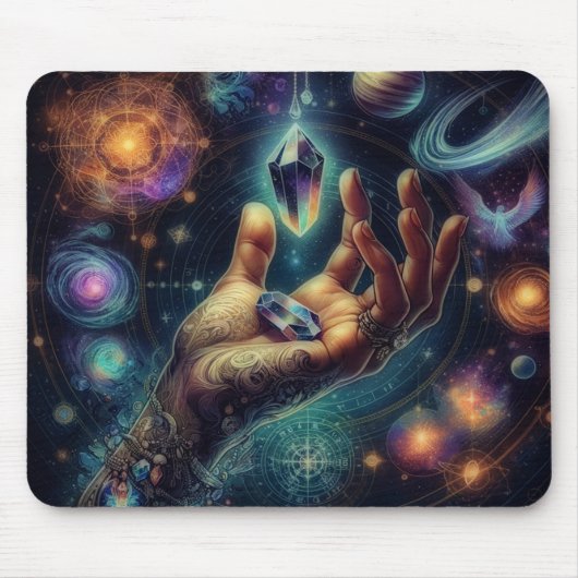 Celestial Crystal in der Palm Galaxy Spacy Mousepad (Vorne)