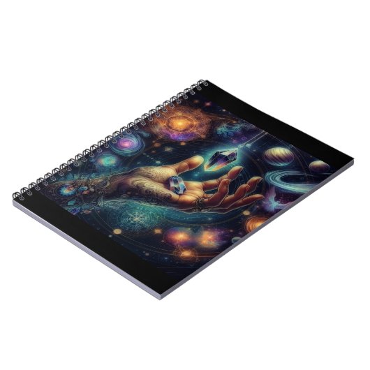 Celestial Crystal in der Palm Galaxy Spacy Notizblock (Linke Seite)